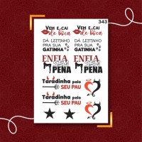 Cartela Tatuagem 3D Temporária 343 Neon